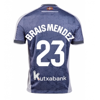 Billige Fotballdrakt Real Sociedad Brais Mendez #23 Replika Bortedrakt 2025-26 Kortermet
